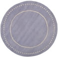 thumbnail image 3 of SAFAVIEH Bella Danita Plain Dotted Bordered Wool Area Rug, Lavender/Ivory, 5' x 5' Round, 3 of 8