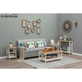 thumbnail image 7 of Farmhouse Coffee Table with Storage, Square Modern Center Table with Shelf for Living Room, Rustic Wood Look Cocktail Table, Easy Assembly, Ivory+Oak, 7 of 7