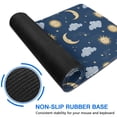 thumbnail image 6 of Long Mouse Pads for Desk,Dark Blue Sun Moon Cloud Star Pattern Desk Mats on Top Of Desks, Desk Mouse Pad Extra Large with 3mm Non-Slip Base and Stitched Edge for Gaming,Office,Work,Home 31.5"x11.8", 6 of 6