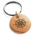 thumbnail image 1 of Stainless Steel Nautical Chaim Compass Engraved Small Medallion Circle Charm Keychain Keyring, 1 of 1