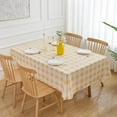 thumbnail image 2 of Yellow Buffalo Plaid Tablecloth 60" X 102" Rectangle Tablecloth - Yellow and White Checkered Gingham Oblong Polyester Table Cover Reusable Water Resistant for Spring Summer Holiday Party Dinner Décor, 2 of 6