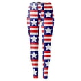 thumbnail image 4 of Independence Day Womens Leggings Pants for Women Trousers Casual Trendy 2024 White L, 4 of 5