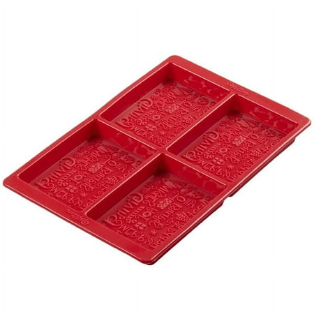 Christmas Silicone Candy Bark Mold 4 Cavity Treat Wilton