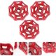 thumbnail image 4 of CHAO Juego de 3 manijas de rueda redondas de metal para manguera de grifo con babero para exteriores - 6 x 6 cm, 4 of 5