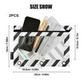 thumbnail image 3 of ALAZA 2 Pack Pencil Pouch Black Stripes Pencil Case for 3 Ring Binder Clear Window Pencil Bag Organizers, 3 of 6