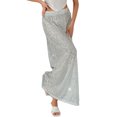thumbnail image 3 of SLADYGLO Women Sequins Decorative High Waist Sexy Maxi Skirt, 3 of 7