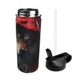 thumbnail image 2 of Yiaed Mysterious Hooded Wolf Print Water Bottle with Straw Lid, Stainless Steel Double Wall Insulated Water Bottle | Leak-Proof and Spill-Proof Water Bottle, 2 of 8