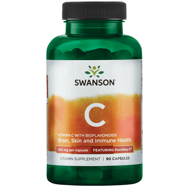Swanson Vitamin C with Bioflavonoids Featuring PurewayC 500 mg 90