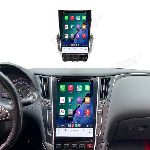 TPXINXIN 12.1 inch Car Radio for Infiniti Q50L 2013-2019 Android 14 Tesla Style Car Audio Car GPS Navigation for Car Multimedia Stereo Apple Carplay