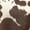Brown on Cream, variant on Cow Print Vinyl, Smooth Textured Animal Hide Pattern Faux Leather, Embossed Upholstery Craft and DIY Pleather - One Foot 12"x54" (Black on White)