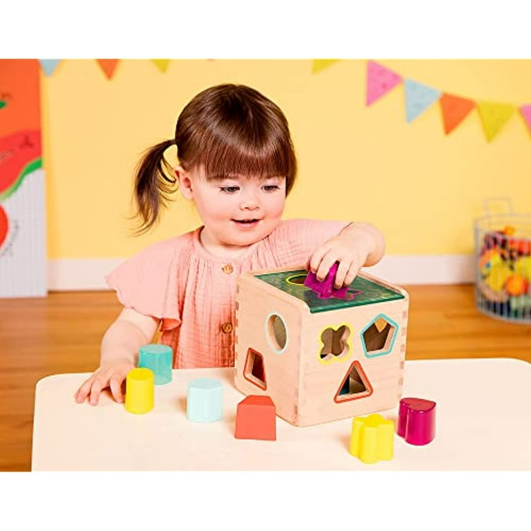 B. toys Wooden Shape Sorter Wonder Cube Walmart