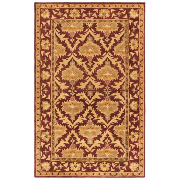 SAFAVIEH Antiquity Diarmait Oriental Wool Area Rug, Wine/Gold, 5' x 8'