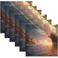 thumbnail image 6 of Sailing Ship Cloth Napkins Set of 6,20x20 Inches Napkins Cloth Washable Reusable Soft for Dinner,Wedding,Parties,Home Dinner,Tableative Decor Gift, 6 of 7