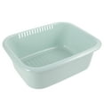 thumbnail image 5 of Monyance dish basin Rectangular Plastic Dish Tub with Strainer - Portable Washbasin(13.98X11.42X4.92Inches), 5 of 10