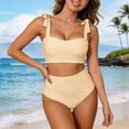 thumbnail image 2 of XIYON Womens Bikini Sets Tie Shoulder Bikini 2 Piece Striped Swimsuits High Waisted Bathing Beach Vacation 2026 Classic, 2 of 5