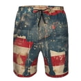 thumbnail image 3 of Fotbe Vintage American Flag Elephant Trajes de Baño Estampados para Hombre, Shorts de Verano de Secado Rápido, Ropa de Playa, Bañadores-XX-Large, 3 of 6