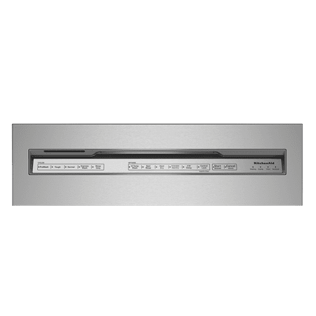 KitchenAid - 24" Front Control Built-In Dishwasher with Stainless Steel Tub, PrintShield Finish, 3rd Rack, 39 dBA - Stainless Steel