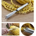 thumbnail image 2 of Herramienta profesional para quitar los ojos de las frutas, pelador de piña de acero inoxidable, mango de diseño ergonómico para un procesamiento rápido y un fácil almacenamiento, agarre, 2 of 2