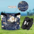 thumbnail image 6 of Haosy Blue Cloud White Flower Golf Mallet Putter Cover Strong Magnetic Leather Golf Club Headcover Closure, 6 of 7