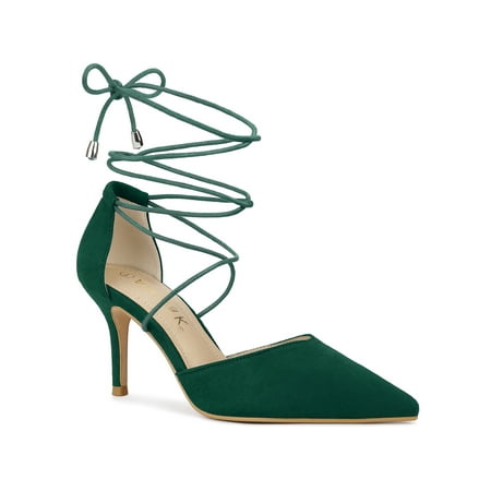 

Allegra K Women s Pumps Stilettos Heels Pointed Toe Lace up Pumps