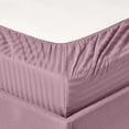 thumbnail image 4 of Home Sweet Home Dream Striped 1200 TC Egyptian Cotton Deep Pocket Bed Sheet Set Lilac Hypoallergenic,Fully Elasticized Fitted Sheet,Cooling Twin, 4 of 5