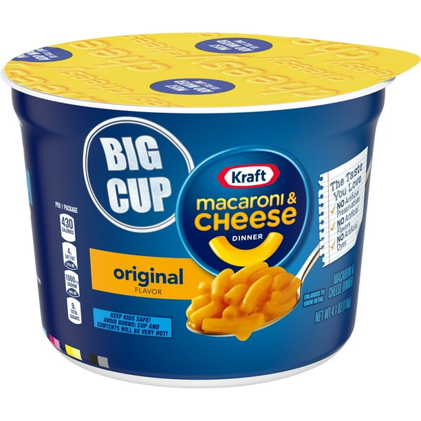 Kraft Easy Mac Original Flavor Macaroni and Cheese, 4.1 oz Big Cup