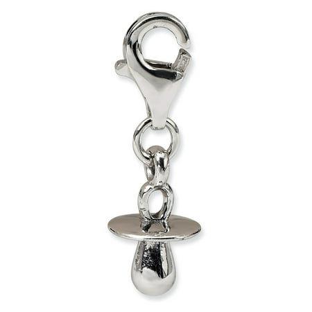 Pacifier Charm Jewelry - ICE CARATS 925 Sterling Silver Charm For Bracelet Baby Pacifier Click On Bead Click-on Fine Jewelry Ideal Gifts For Women Gift Set From Heart