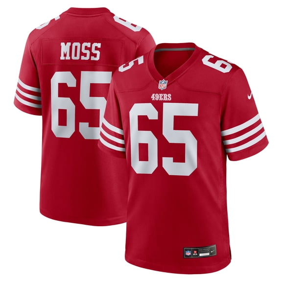 Men's Nike Drew Moss Scarlet San Francisco 49ers Team Game Jersey
