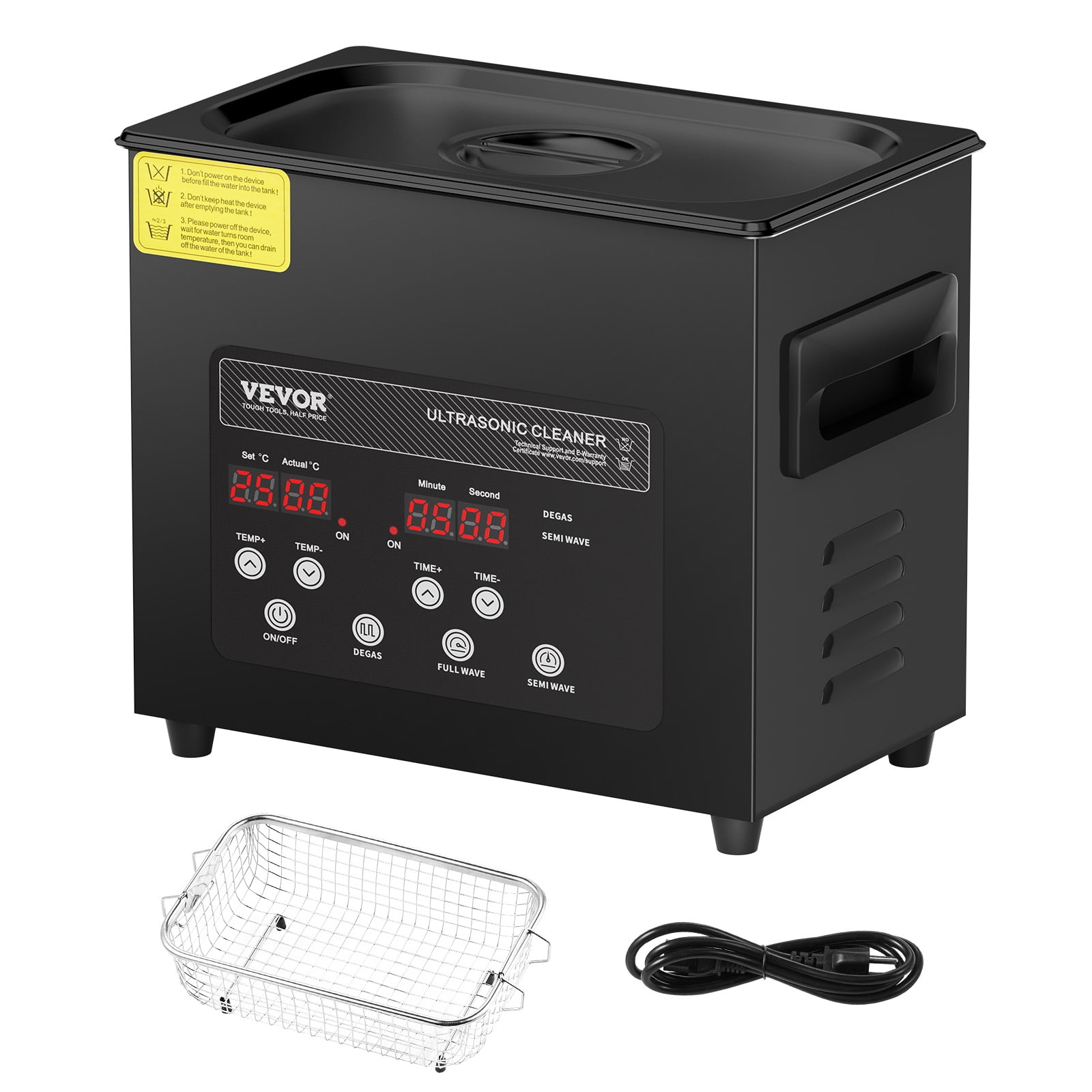 VEVOR 3L Ultra Sonic Cleaner, 120W Digital Ultrasonic Cleaning