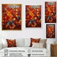 thumbnail image 4 of Designart "Moroccan Elegance in Orange and Yellow Tiles II" Abstract Framed Wall Art - Modern Yellow Abstract Tile Entryway Framed Wall Art Print, 4 of 6