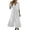 White 13, variant on Karymi Lace Trim Midi Dress, V-Neck 3/4 Sleeve A-Line Casual Flowy Dress, Solid Color Summer Boho Beach Dress Wedding Guest Dresses for Women