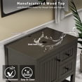 thumbnail image 3 of Eclife 30" Freestanding Bathroom Vanity Set with Vessel Sink, Faucet and Drain, 3 of 10