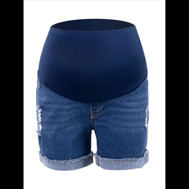 Pantalones Cortos de Maternidad para Mujer, con Bolsillos, para Dormir, Correr, Hacer Ejercicio y Estar en Oscuro XL