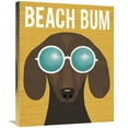 thumbnail image 1 of Global Gallery's 'Beach Bums Dachshund I Bum' By Michael Mullan Stretched Canvas Wall Art, 1 of 4
