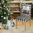 thumbnail image 3 of 6PCS Christmas Dining Chair Covers, Buffalo Plaid Trees Stretch Removable Washable Slipcover Chair Protector for Dining Room Home Decor, 3 of 6