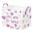 thumbnail image 1 of Cesta de regalo Runtoo Pink Heart Storage para niñas y bebés, 1 of 6