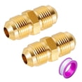 thumbnail image 1 of Breezliy 1/2 pulgada macho bengala x 1/2 pulgada macho bengala conector adaptador de gas unión latón tubo acoplador tubo bengala (2 piezas), 1 of 5