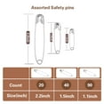 thumbnail image 2 of Safety Pins , 150 PCS 3 Different Sizes Small and Large Safety Pins,  Nickel Plated Steel Pin Bulk for Clothes, Sewing, Arts & Craft, 2 of 6