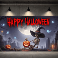 thumbnail image 2 of Halloween Skeleton Banner Pumpkin Decoration Ghost Design for Party Celebration Outdoor Decoration Indoor Party, 2 of 9