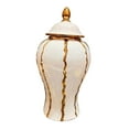 thumbnail image 2 of Jarrón de cerámica con arreglo floral para colección de almacenamiento de jengibre de porcelana china 16cmx16cmx30cm, 2 of 7