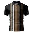 thumbnail image 4 of YUIVH Men's Slim-Fit Shirt Striped Printing Summer Fashion Casual Lapel Button Short Sleeve Shirt Athletic Sport Collar Work Shirts, 4 of 4