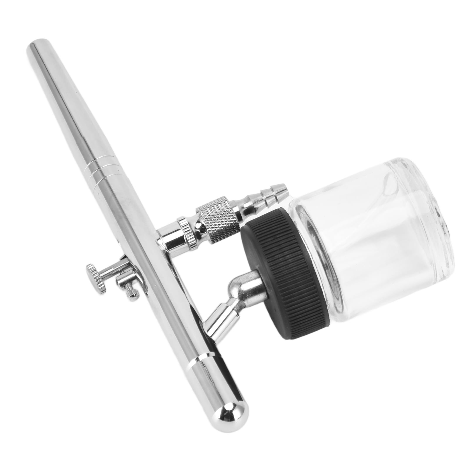 BIMZUC Stainless Steel Airbrush Set Versatile High Accuracy Portable Makeup Brush Pen for Beginners and Experienced Artists with Watering Cans Wrench and Pen Holder Silver 7.87 in / 20 cm