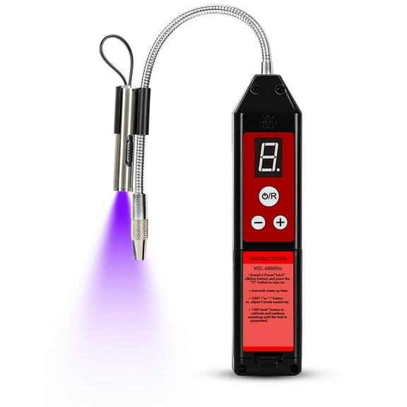 Simbow Refrigerant Leak Detector with LED Light, Halogen Leak Detector Freon Gas Leakage Tester HVAC Air Condition R22 R410A R134A R1234YF CFCs HCFCs HFCs Indicator WJL-6000PRO 2021 Upgrade