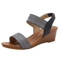 thumbnail image 1 of Heiheiup Sandales Romaines Féeriques pour Femmes, Nouvelles d'Été, à Grand Talon Compensé, Mode, 1 of 8