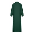 thumbnail image 5 of Awdenio Womens Flowy Long Sleeve Dresses on Sale Women's Fashion Turndown Collar Loose Long Sleeve Solid Ankle-length Dress Long Dress, 5 of 8
