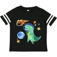 thumbnail image 3 of Inktastic Tyrannosaurus Rex Vs. Meteor Fun Space Dinosaur Boys or Girls Toddler T-Shirt, 3 of 5