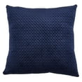 thumbnail image 2 of Fennco Styles Pinsonic Velvet Decorative Throw Pillow 18" W x 18" L - Navy Blue Square Cushion for Home, Couch, Bedroom, Living Room and Office Décor, 2 of 4