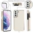 thumbnail image 3 of Compatible with Samsung Galaxy S22 Crossbody Wallet Phone Case,RFID Blocking PU Leather Shockproof Phone Case Women Men Kickstand flip Back Wrist Strap Zipper Credit Card Holder Slots,White, 3 of 8