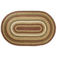 thumbnail image 2 of VHC Brands Tea Cabin Rustic Oval Area Rug, Green Jute Striped, Detached Non-Skid Rug pad 36x60, 2 of 3
