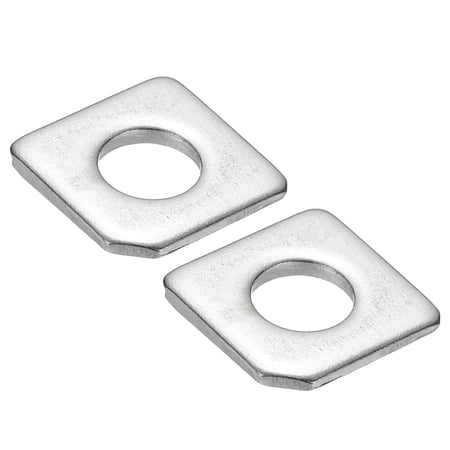 2pcs M12 Beveled Square Washers 12x28mm Missing Angle Square Beveled Washers Bearing Strut Plate Flat Spacer 304 Stainless Steel for Bolts Wedge Shim Leveling Fastener Nut Gasket